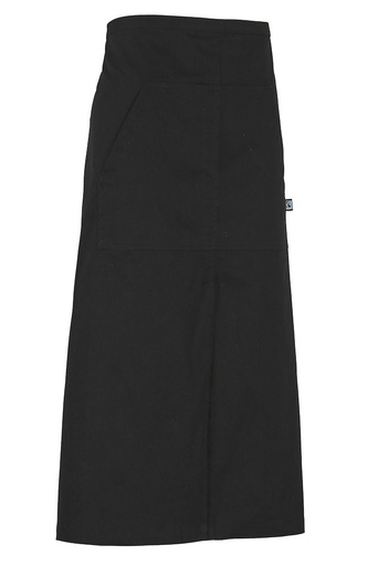 [141047-990-0] WAIST APRON LONG (BLACK)