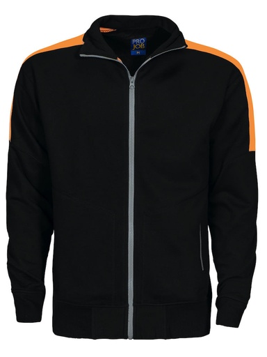 [642123-9917-9] SWEATSHIRT (BLACK/ORANGE, 3XL)