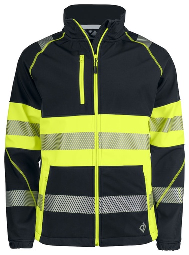 [646443-11-9] 6443 SOFTSHELL JACKET EN ISO 20471 CLASS 1 (3XL)