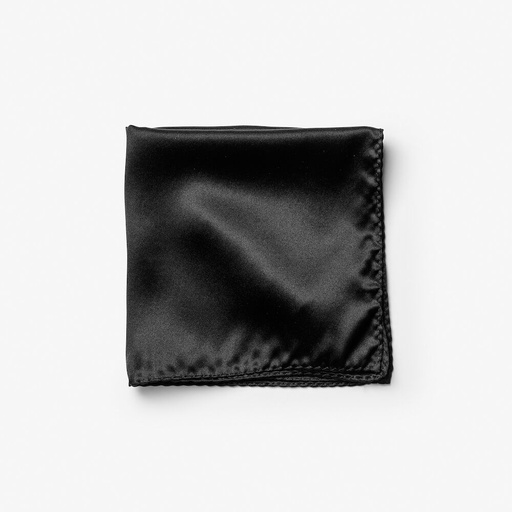 [2920500-900-0] SOLID HANKIE & LAPEL PIN (BLACK)