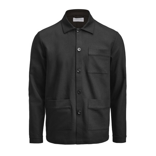 [2962101-900-9] PATCH POCKET OVERSHIRT (BLACK, 3XL)