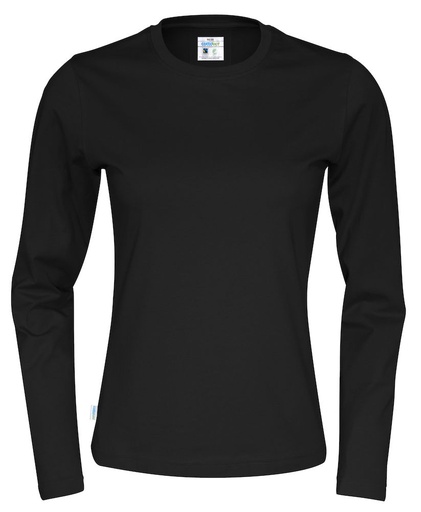 [141019-990-6] T-SHIRT LONG SLEEVE WOMAN (BLACK, L)