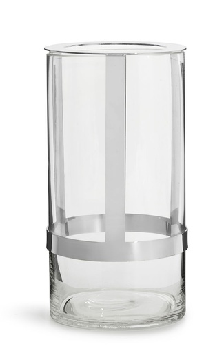 [5018040] HOLD VASE LARGE, SILVER