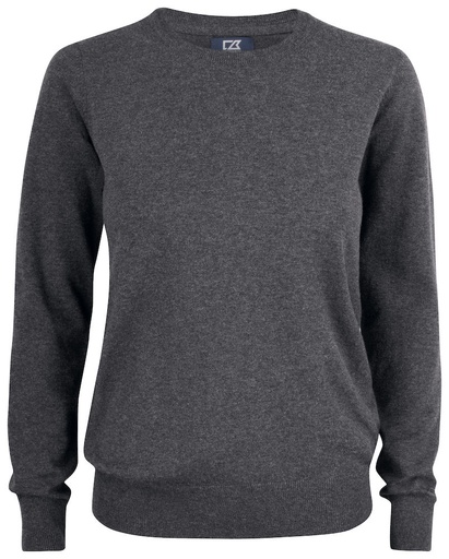 [355417-955-6] OAKVILLE CREWNECK LADIES (ANTHRACITE MELANGE, L)