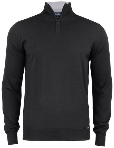 [355420-99-9] EVERETT HALF ZIP SWEATER (BLACK, 3XL)