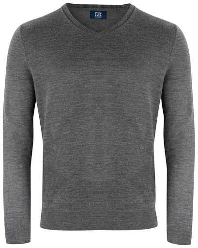 [355432-955-9] VERNON V-NECK (ANTHRACITE MELANGE, 3XL)