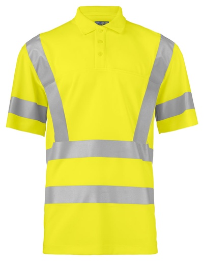 [646040-10-9] 6040 PIQUÉ EN ISO 20471 CLASS 3/2 (YELLOW/NAVY - 10, 3XL)