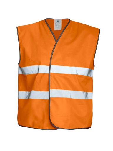 [646703-17-0] 6703 VEST HV EN ISO 20471  CLASS 2 (PROJOB ORANGE - 17)