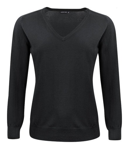 [2930103-900-9] MERINO V-NECK WOMAN (BLACK, 3XL)